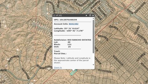 Vacant Land For Sale - 2524 Audh Court #25<br/> Sandoval County, Rio Rancho, NM 87144