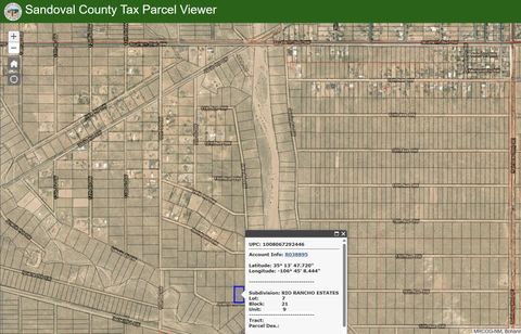 Vacant Land For Sale - LOT 7 & 8 Jalisco Road<br/> Rio Rancho, NM 87124