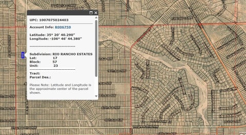 Vacant Land For Sale - XXX Artura Road #23<br/> Rio Rancho, NM 87144