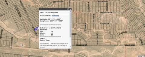 Vacant Land For Sale - 4026 Tresmene Court #20<br/> Rio Rancho, NM 87144