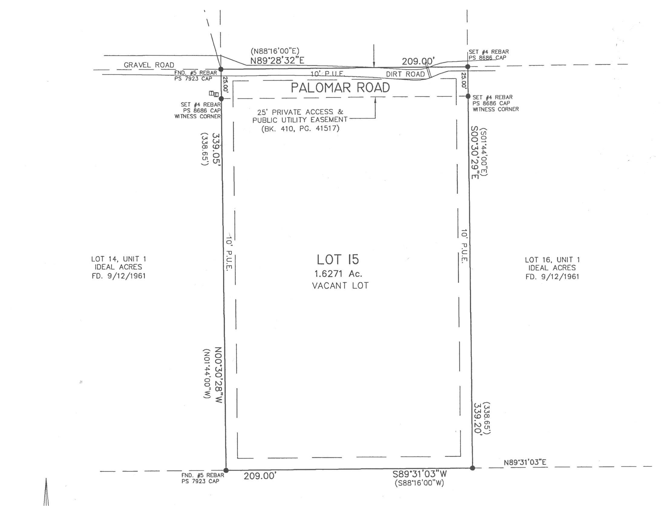 PALOMAR RD - Lot 15