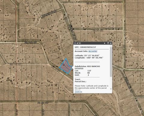 Vacant Land For Sale - Fina Place<br/> Rio Rancho, NM 87124