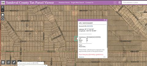 Vacant Land For Sale - 20th Avenue<br/> Rio Rancho, NM 87144