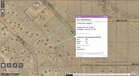 Vacant Land For Sale - Sub Rio Rancho Estates Lot 42<br/> Rio Rancho, NM 87144