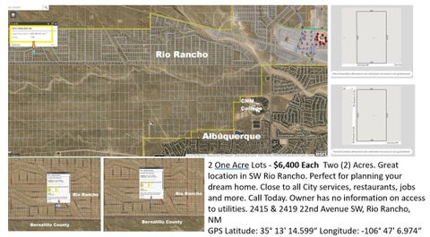 Vacant Land For Sale - 2415 22nd Street<br/> Rio Rancho, NM 87144