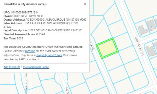 2Lot Package 6509/6513 Arcilla Place NW