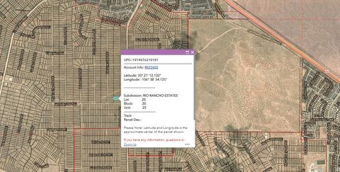Vacant Land For Sale - LT20 Natalie Road #25<br/> Rio Rancho, NM 87144