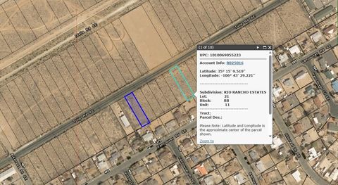 Vacant Land For Sale - 9999 Tulip Road<br/> Sandoval County, Rio Rancho, NM 87124