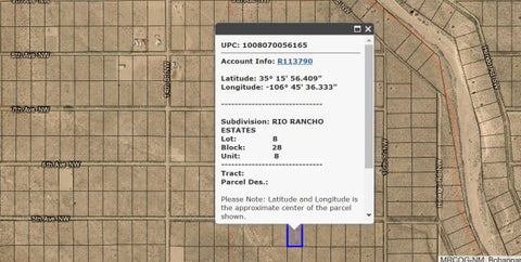 Vacant Land For Sale - XXX 5th Avenue #8<br/> Rio Rancho, NM 87124