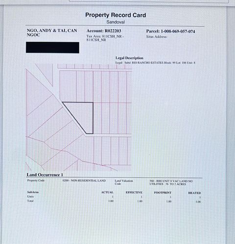 Vacant Land For Sale - 1105 Goya Road<br/> Rio Rancho, NM 87124