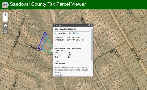 Vacant Land For Sale - 2 LOTS Alyria Court<br/> Rio Rancho, NM 87144