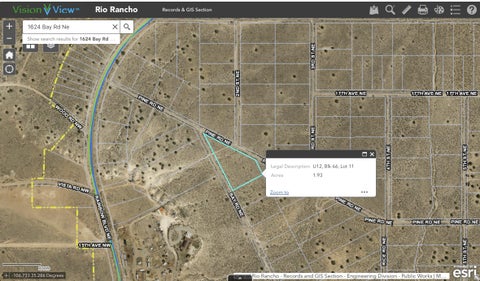 Vacant Land For Sale - 1624 Bay Road<br/> Sandoval County, Rio Rancho, NM 87144