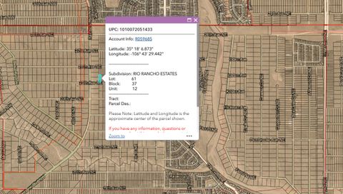 Vacant Land For Sale - 25th Near Rainbow Avenue<br/> Rio Rancho, NM 87144
