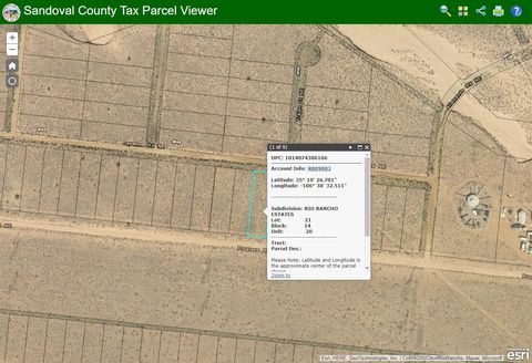 Vacant Land For Sale - 4620 Cayenne Road<br/> Sandoval County, Rio Rancho, NM 87144