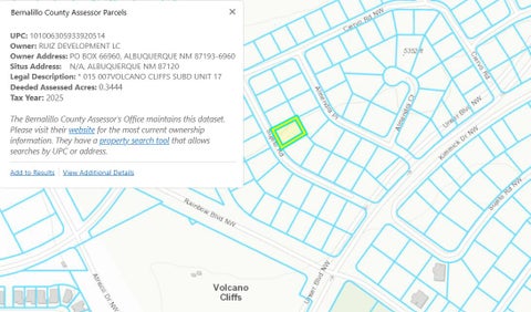 Vacant Land For Sale - 9 Lots Volcano Cliffs Subd<br/> Bernalillo County, Albuquerque, NM 87120