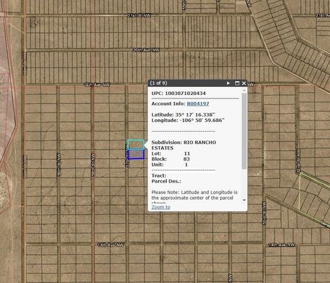 Vacant Land For Sale - 57th Street<br/> Rio Rancho, NM 87144
