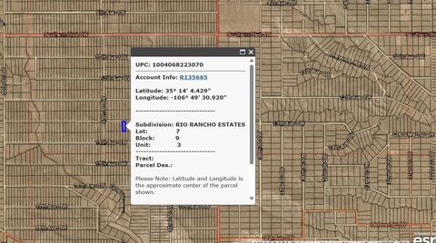 Vacant Land For Sale - XXX 13th Avenue #3<br/> Rio Rancho, NM 87124