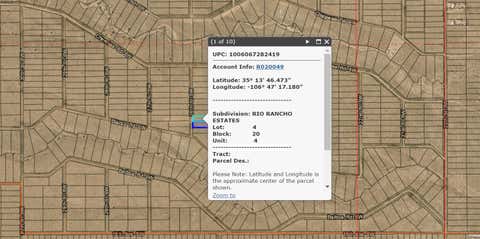 Vacant Land For Sale - 2 LOTS 26th Street #4<br/> Sandoval County, Rio Rancho, NM 87124
