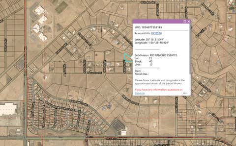 Vacant Land For Sale - 45th Ne - Chamiza Estates Street<br/> Rio Rancho, NM 87144