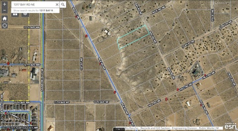 Vacant Land For Sale - 1317 Bay Road<br/> Sandoval County, Rio Rancho, NM 87144