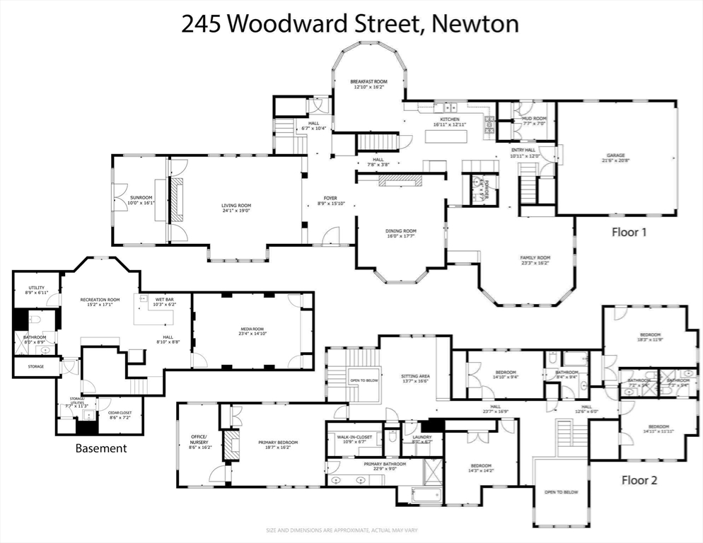 Newton, Massachusetts 02458, United States, 5 Bedrooms Bedrooms, ,6 BathroomsBathrooms,Residential,Active,119450