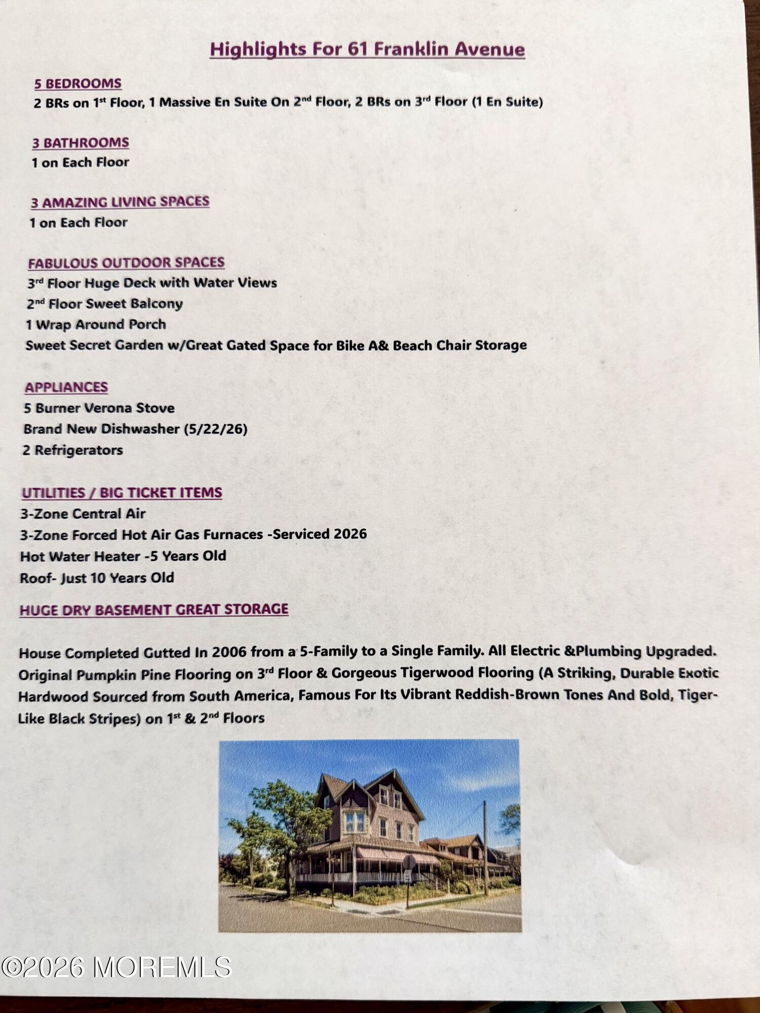 Ocean Grove, New Jersey, 07756, United States, 5 Bedrooms Bedrooms, ,3 BathroomsBathrooms,Residential,Active,2052054