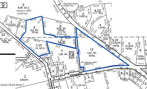Vacant Land For Sale - 34 Topanemus Lane<br/> Freehold, NJ 07728