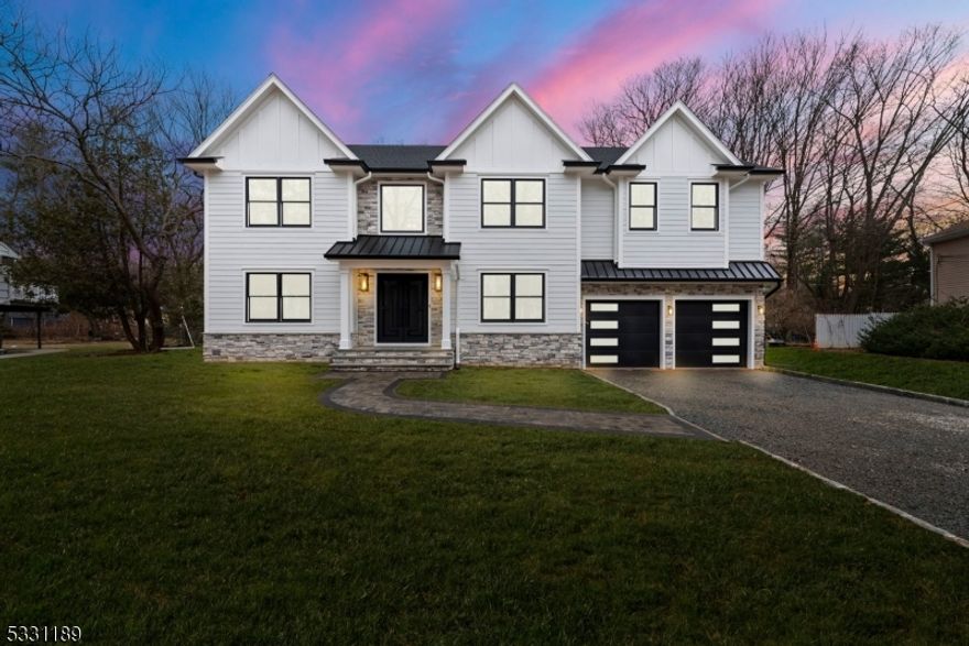 Welcome to 13 Plymouth Drive, a luxurious 5 BED, 6.5 BATH, NEW construction home offering approximately 5,300 SF of exceptional living space on a beautiful .34-acre lot. 10 Year Builders Warranty. Step inside the gourmet kitchen, featuring Viking appliances, custom cabinetry, and a large butler's pantry, perfect for culinary enthusiasts. The 10-foot island with double profile quartz provides ample space for preparation and gathering.The master suite is a private retreat, boasting a 12-foot vaulted ceiling, a spacious en-suite bathroom, and large custom his & hers closets. A 24x6' private balcony offers a serene outdoor space for relaxation. Each bedroom features its own en-suite bathroom and custom closets. The guest bedroom on the first floor ensures privacy and convenience for visitors.The finished basement is designed for both comfort and entertainment, featuring a full bar, a full bathroom, and private room that can be used as an office or a home gym. Escape to the spacious, private backyard, providing plenty of room for outdoor activities and relaxation. Ideally located within walking distance to shops, bus stops, and schools, this home offers both luxury and convenience. Don't miss the opportunity to make 13 Plymouth Drive your new home!