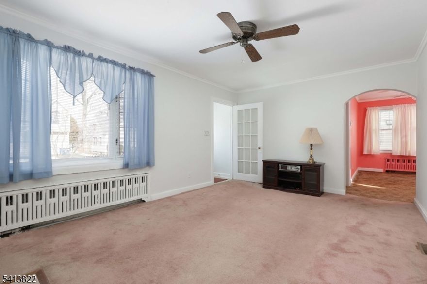 Wonderful opportunity to live on a great street in the desirable town of Cranford! This 4 bedroom, 1 1/2 bathroom dormered cape offers a living room with a cozy wood-burning fireplace, hardwood floors under the carpets and central air. Newer items include the windows, furnace and hot water heater. The generous backyard has a large Trex deck. Take down the wall between the kitchen and dining room and you will have an open floor plan. This is a good solid home but being sold in as-is condition due to being an estate sale. Come make this your forever home!