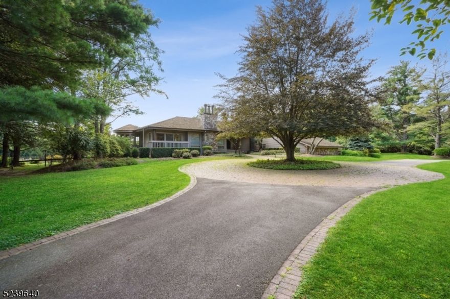 Breathtaking modern residence with 5 bedrooms, 4 full baths & 2 powder rooms is truly in a league of its own! Set on a beautiful 5+ acre park like property, in a premier location across from the Mendham Golf & Tennis Club. Enjoy the serene views & sprawling vistas from every room. Newer kitchen, updated baths & generator. Outstanding residence, with a fabulous property with room for a pool. Ideal for entertaining. Close to the thriving Mendham shopping center, historic Jockey Hollow Park, fine area restaurants. Convenient location for NYC NYC commuters from both, Morristown & Bernardsville train stations.