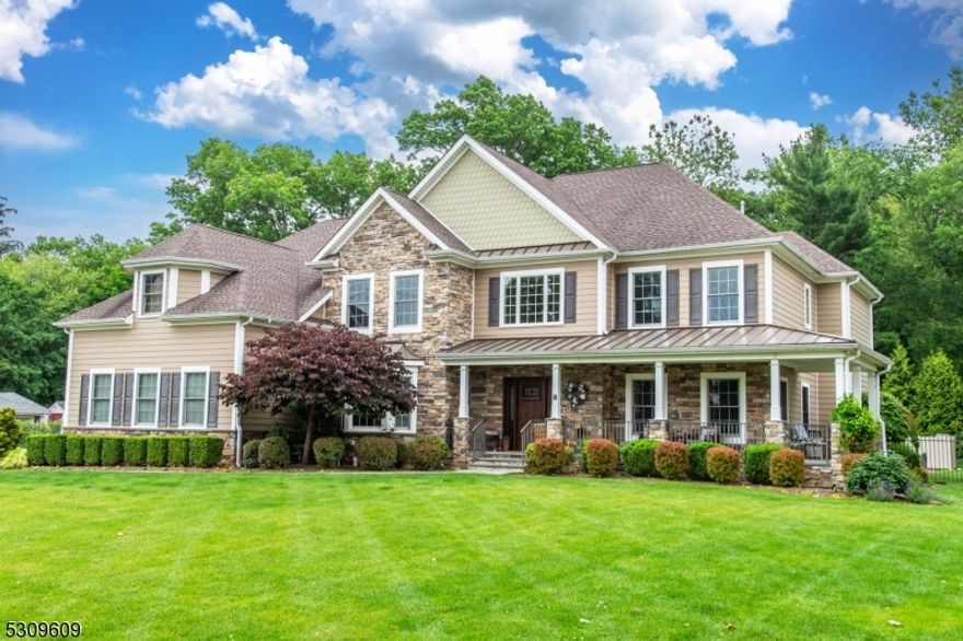 Straight out of a magazine!This custom built 9 year young Center Hall Colonial is a SHOW STOPPER w/attention to detail throughout.A grand 2 story entry leads to the open concept 1st floor which boasts 9' ceilings,surround sound & breathtaking LivRm w/gas fireplace.Designer kitchen is functional & stylish w/center island,top of the line appliances,storage galore + Butler's pantry w/wet bar.Formal DinRm w/tray ceiling.Office,powder Rm,convenient 1st Floor BedRm,designer full bath + mudRM w/laundry complete the main level.Upstairs you'll find 4 generous sized BedRms, gorgeous main bath & 2nd laundry Rm.You'll feel like you're in a luxury hotel when you enter the primary suite w/10ft vaulted ceilings,sitting area,Juliette balcony, 2 expansive walk in closets & spa-like full bath.3 additional BedRms plus 2 elegant full baths.Beautiful catwalk separates the 2 levels overlooking the grand FamRm.Fin BSMNT offers approx 2,000SQFT of additional living space.Outside is your own mini paradise!Enjoy the private backyard oasis complete w/in-ground saltwater pool & hot tub!Other features include an inviting front porch,professional landscaping,irrigation system,Trex deck,3-car oversized garage.Once you experience this tastefully designed home,you'll want to make it yours!The West Caldwell lifestyle features convenient access to the best restaurants & pubs in Caldwell's famous downtown,top rated schools,parks,2 town pools,NYC transportation,summer concerts at the Gazebo & so much more!