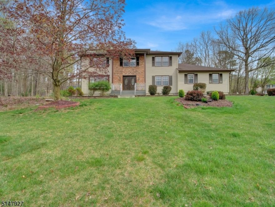 WELL-MAINTAINED 4 BR COLONIAL ON OVER 3/4 ACRES IN DESIRABLE ALEXANDRIA NEIGHBORHOOD IN SUCCASUNNA.. FEATURES INCLUDE LARGE KITCHEN WITH NEWER STAINLESS STEEL REFRIGERATOR AND SEPARATE DINING AREA WITH SLIDERS LEADING TO THE ENTERTAINING-SIZED DECK, HUGE PATIO, CONTAINED GARDEN & YARD WITH 2 SHEDS. YOU WILL APPRECIATE THE NEWER WOOD FLOORS IN  FAMILY ROOM & THE GAS FIRE PLACE. SPACIOUS LIVING ROOM AND DINING ROOM. LAUNDRY, MUD ROOM & POWDER ROOM COMPLETE THE FIRST FLOOR.  ON THE 2ND LEVEL, NICE SIZED MASTER BEDROOM WITH LARGE WALK-IN CLOSET, SITTING AREA, FULL BATH, PLUS 3 ADDITIONAL BEDROOMS  UNFINISHED, YET SEALED BASEMENT WITH TONS OF STORAGE AREA. ENJOY THE TOWN COMPLEX AT HORSESHOE LAKE WITH SPORTS FIELDS, BEACH, PLAYGROUND, REC. CENTER & MORE.