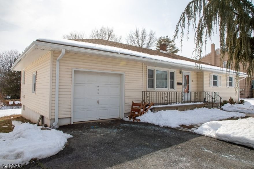 Welcome to 711 Brooklyn Ave in Raritan, a beautifully remodeled single family ranch available for rent and a rare opportunity to enjoy the privacy and space of a full home rather than an apartment or townhouse. This home offers 3 bedrooms and 1.5 bathrooms with hardwood floors throughout and a bright, comfortable layout. A welcoming front porch adds great curb appeal and a relaxing spot to sit, while inside you?ll find a spacious living room and a separate dining room ideal for everyday living or entertaining. The fully renovated kitchen, completed in 2023, features granite countertops, white cabinetry, stainless steel appliances, and plenty of counter and cabinet space. Additional highlights include a convenient laundry room, a full unfinished basement perfect for storage, and a one car attached garage. The backyard offers a nice outdoor setting with a patio for relaxing or entertaining. Completely redone in 2023 and ready for immediate occupancy, the home is located close to schools, Route 22, and Route 206 and just moments from Washington School Park.