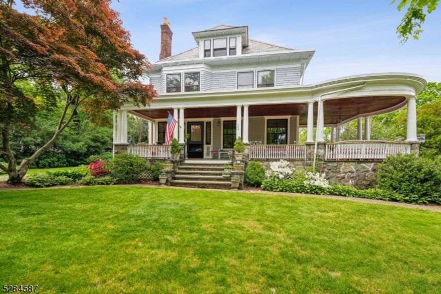 This stunning sun filled Victorian is the perfect blend of architectural elegance and modern convenience boasting meticulous renovations, 4 bedrooms and 2.5 baths and is set on .37 professionally landscaped acres. This home rests on the prestigious Fairmount Avenue, and is just a few blocks from Chatham's thriving downtown, trains to NYC and top rated schools.  Enjoy all this residence has to offer including a newly renovated kitchen and bathrooms, a wrap around porch, truly a show stopper, one of the best porches in town adding an amazing space to enjoy the outdoors and the perfect living space to entertain and relax. Four finished levels of living space, a Chuck Bischoff custom chef inspired dream kitchen boasts top of the line appliances including Wolf oven, SubZero fridge, Bosch dishwasher, wine fridge, marble counter tops, center island with 4 seats, custom bar, the primary bedroom boasts a new en-suite spa like bath with freestanding tub and large shower, a newly finished basement, large open finished third floor with soaring ceilings a versatile space to use however you like as an office, bedroom, playroom, exercise room or studio the options are endless. Other features include high ceilings, Palladian window, back stairs, mudroom, 2 laundry rooms, family room with fireplace off the kitchen, Sonos, pocket doors, new A/C, newer furnace, interior newly painted, lovely yard with mature plantings including peonies, hydrangea and lilacs, a 2 car garage and so much more!