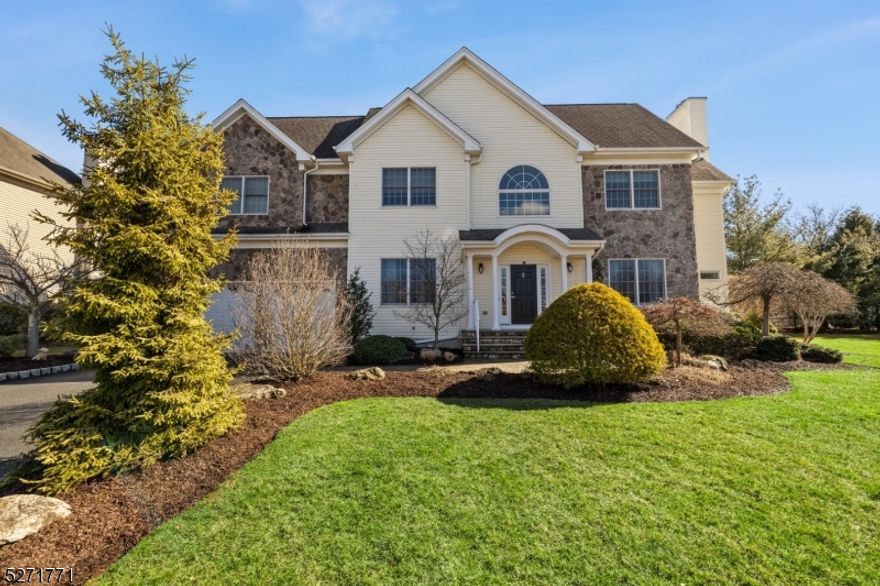 Don't miss out on this incredible value!. Nestled in the heart of Livingston this magnificent colonial with 5BRs 4.5-bathroom home offers an unparalleled blend of elegance, comfort, and functionality. Prepared to be captivated from the moment you step into the grand two-story foyer, flanked on either side by the spacious dining room and the elegant living room.  The gourmet kitchen with custom cabinetry, gleaming granite countertops, will delight the chef in you. Adjoining the kitchen is the light-filled family room with a fireplace and large windows overlooking the beautiful backyard. Hardwood floors throughout the first floor. The second floor offers the expansive primary bedroom suite with high ceilings, two walk-in closets, and a grand, fully remodeled primary bath with his-and-her vanities, a clear glass stall shower. Three additional generously sized bedrooms complete the second floor.  Third floor provides addition BR, bath and an expansive den with custom made built in book shelves.  The full finished basement provides endless possibilities for your hobbies, entertainment & storage.  The private back yard & beautifully landscaped grounds invite endless possibilities for living and entertaining.  Two car attached garages conveniently located on the main floor. Close to top rated schools, shopping and public transportation Cornerstone Way is more than just a house; it's a sanctuary where elegance meets practicality.  Discover your private oasis in Livingston.