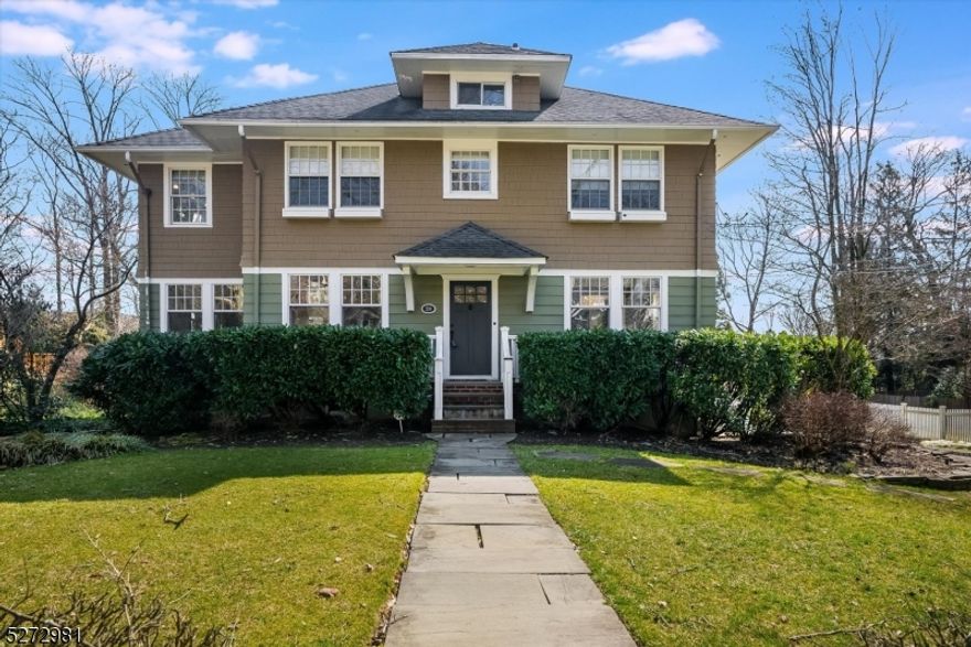 Presenting 20 Park Road, an immaculate Center Hall Colonial, crafted with the finest attention to design and detail. Hardwood floors, upscale finishes, custom built-ins throughout, this 4 Bedroom, 2.2 Bath vision, settled on a quiet cul-de-sac, is truly divine. Warm and welcoming Entry Foyer with natural sunlight pouring in from every direction. Exquisite Living Room with crisp coffered ceiling and focal slate fireplace. "Chef's Dream  Eat-In Kitchen boasts Quartz countertops, wood/glass cabinetry, Island, top-of-the line stainless appliances, including 3 Viking ovens (dual-air & 6-burner gas) and Fisher & Paykel double dishwasher  Plus, Butler's Pantry with wet bar and wine fridge. Head-out to the bluestone deck off Kitchen, and embrace views of the private, expansive backyard (double lot!) with stunning pool, which is utter perfection for easy living and entertaining. Charming Dining Room with wainscot paneling and lovely Powder Room complete 1st Level. 3 Bedrooms, including Primary Bedroom Suite, reside on 2nd Level, all bright with hardwood floors and fabulous closets; and Primary Bedroom En-Suite Bathroom shines with double marble vanity and unique glass door combination shower/steam room, as well as a soaking tub. Work-out on the Lower Level in the exercise room, or convert to Home Office, Playroom, etc. Best schools, NYC commute, and literally up the street from downtown Millburn, 20 Park Rd has good flow, great vibes, and that "WOW!  factor you want in your next home!