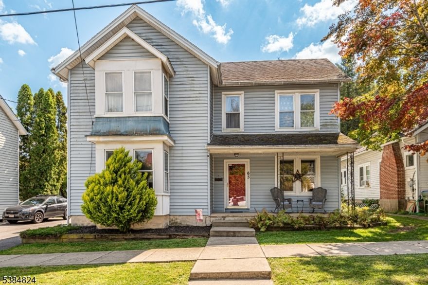 Welcome to this well-maintained Colonial-style home offering classic charm in the quaint town of Bloomsbury. Situated on a nice size, landscaped lot, this 3-4 bedroom, 2 full bath residence is perfect for those seeking space, comfort, and functionality both inside and out. Step inside to find a warm and inviting layout with flexible living space, including a potential fourth bedroom ideal for guests, a home office, or playroom. The living and dining areas flow effortlessly into a large, bright eat-in kitchen   perfect for entertaining or everyday living. Also the laundry room is on the main level for added convenience. Enjoy the outdoors from the comfort of your screened-in porch, or relax on the patio overlooking the private backyard. The detached garage includes a workshop area, offering excellent space for hobbies or additional storage.Other highlights include a walk-up attic with finishing potential/ample storage and a full basement with a little work area.Don't miss your chance to own this charming colonial with character, space, and plenty of potential in a desirable neighborhood!