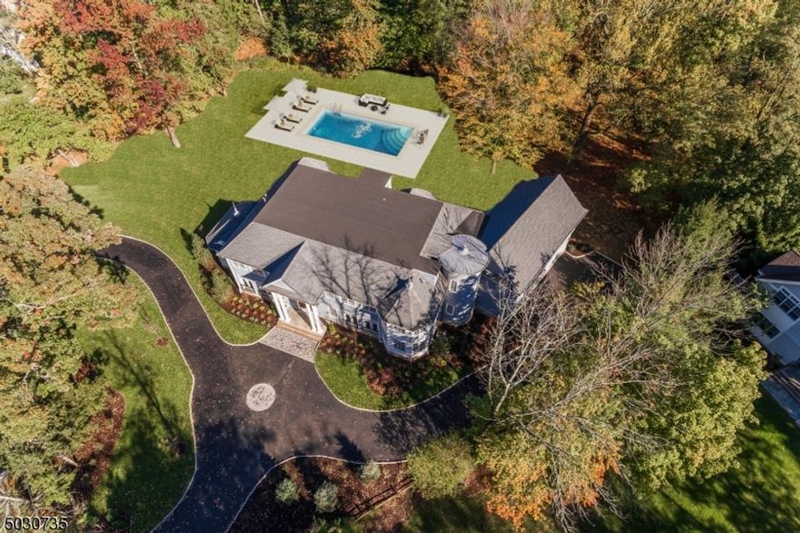 Your Dream Home! New luxury mansion with 2 acres of totally level property on a quiet street in prestigious Short Hills with 8 bedrooms, 8.3 baths & terrific amenities including an elevator! Breathtaking 2-story grand entrance hall w/ double staircases flanked by the formal living & dining rooms leads to a more casual open concept main living area w/ hardwood floors & great natural light from an abundance of bay windows. The spectacular gourmet eat-in kitchen features terrific natural light, custom cabinetry & top of the line stainless steel appliances including 2 Miele dishwashers, a Wolf 6 burner range top & double wall ovens, and is totally open to the family room with gas fireplace & French doors leading to the patio & backyard. Luxurious Primary Bedroom w/ gas fireplace, seating area, private balcony w/ stunning views of the backyard, 2 huge walk-in closets, & spa-like bath w/ steam shower & soaking tub. 4 additional bedrooms on 2nd level. Guest/in-law suites on 1st, 3rd & lower levels. Sport enthusiasts will love the golf simulator room/gym on 2nd level, as well outdoor space for soccer. Beautifully finished walkout lower level. Great amenities such as an elevator, Kohler generator, circular driveway, 7 units of HVAC, 4-car attached garage, & room for a pool! Ideally located on a quiet street in highly rated Hartshorn Elementary School district! 36 minute express train to NYC. New construction - the owner had the home professionally decorated, but has never lived there.