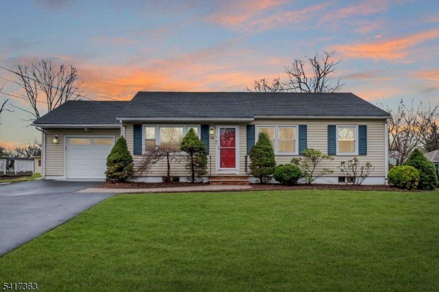 Beautifully updated ranch in a prestine Bridgewater neighborhood offering comfort, timeless style, & upgrades throughout. 3BR, 2 bath home is move-in ready, in immaculate condition, & in close proximity to major highways, trains, shopping centers & Somerville business district w/ lively nightlife & fine dining. The eat-in kitchen features granite countertops, a breakfast bar, & updated cabinetry, w/ stainless steel appliances including an LG stove & dishwasher less than 1 yr old & a Whirlpool refrigerator 2 yrs old. Both bathrooms have been tastefully renovated w/ elegant neutral finishes, including a heated floor on the main level bathroom. The heated sunroom is a true highlight, updated 2 months ago w/ new flooring, cabinetry, & a beverage refrigerator, creating a bright space filled w/ natural light overlooking the beautifully landscaped property. The finished basement nearly doubles the living space & includes a den, home office, laundry room, & full bath. LG washer & dryer less than 1 yr old. Step outside into the fenced in yard to a stunning Cambridge paver patio complete with a natural gas fireplace perfect for relaxing or entertaining. A separate outbuilding houses a private hot tub for a peaceful retreat. Additional upgrades- windows replaced 4.5 years ago by Power Home Remodeling w/ a transferable warranty, & a whole-house water filtration system, softener, & pump replaced less than 1 yr ago w/ UV light purification system serviced monthly.