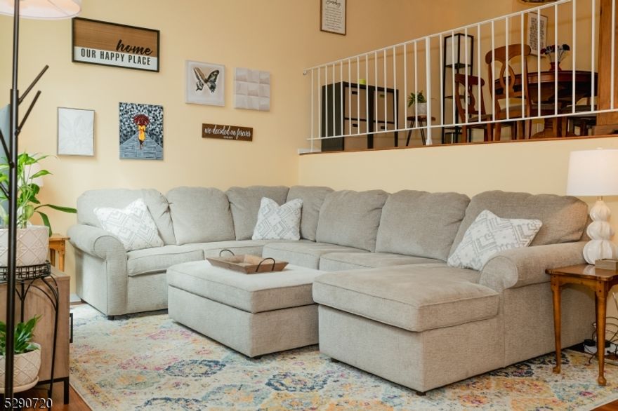 Welcome to this move in ready multi-level townhouse with high ceilings and windows in the welcoming front entry. eat in kitchen with newer appliances and sliding door out to the private back deck. Formal dining room off the kitchen overlooking the tall glass windows. Laminate plank flooring give the home a clean modern look. Upstairs are the two large bedrooms with ample closet space and an open common area. Finished basement that can serve as a third bedroom or den. Newer hot water heater. Central Air. Public Sewers, Public Water. Convenient to Community Pool and Club House. Commuter-friendly Location, close to Highways, Public Transportation including Train Service, Schools, Shopping Centers and International Trade Zone, Restaurants, and Recreational Opportunities in NW New Jersey.