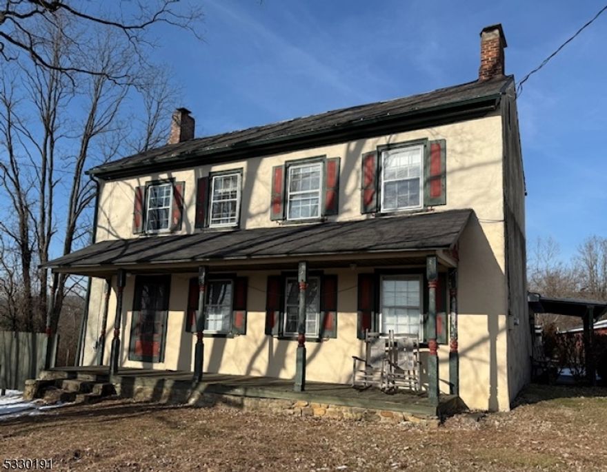 Historic colonial farmhouse located on State Route 57. Single family house built in the 1740's (with later added additions). Perfect for owner occupant or as a rental property. Great location with many possibilities. Use the appx 4,700SF rear building for personal storage/hobbies. Rear building is appx 4,200SF on 1st floor with additional space on 2nd level. Sale is As-Is. Septic capacity has not been verified.