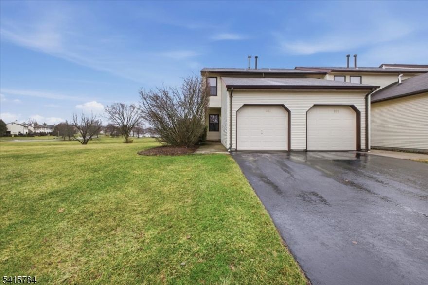 Morning light filters through the windows as you step inside and drop your keys by the door. The living room opens in front of you, bright and comfortable, the kind of space where a quiet cup of coffee or an easy conversation at the end of the day feels natural.  Just beyond, the dining area connects effortlessly to the kitchen, making everyday meals simple and weekend gatherings feel relaxed. Cabinets and counters wrap the space with room to cook, prep, and linger a little longer over dinner. Being an end unit brings in extra light and a sense of privacy that carries through the main level.  A half bath sits conveniently nearby before the stairs lead you upstairs where the pace of the home softens. The primary bedroom feels calm and spacious, with room to stretch out and settle in for the night. The second bedroom offers flexibility for guests, a home office, or a quiet reading retreat. A full bath sits between them, easily accessible and thoughtfully placed.  Outside, Sun Ridge surrounds you with sidewalks, open green space, and the everyday ease of being minutes from Flemington's shops, restaurants, and conveniences.  At the end of the day, you pull into Sun Ridge, step inside, and the world slows down just enough to feel like home.