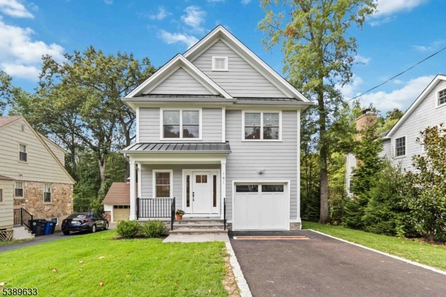 Exceptional New Construction in Chatham Boro, thoughtfully designed with elegant custom details and a desirable open concept layout for everyday living and entertaining. Conveniently located near the vibrant downtown and train to NYC. Be in your new home for the holidays. 10 Yr Builder Warranty. This 5 bedroom/5.1 bathroom custom home is nestled in a quiet neighborhood with a fenced backyard. The heart of the home is the chef inspired gourmet kitchen featuring quartz countertops, Thermador appliances, an island with seating, which unite the dining area and family room with a wall of built-ins flanking the gas fireplace. Natural light fills the home. The home boasts high ceilings, 4 in wide wood floors on 3 levels, custom millwork & molding, Hardie Plank exterior, Andersen high efficiency windows & multi-zone HVAC. The mudroom has access to the garage, a pantry and private powder room. The staircase flows to all 4 levels with statement windows. The luxurious primary suite has a vaulted ceiling, a large walk-in closet with built-ins, and a spa like en-suite bathroom with double sinks, over-sized shower and a soaking tub. Three additional bedrooms, 2 bathrooms and a laundry complete the 2nd floor. The 3rd floor offers endless possibilities for a home office loft, bedroom or exercise space with a full bathroom, and storage/utility rooms. The lower level, has high ceilings, tile floor, a 5th bedroom, full bathroom and rec room. Highly rated Chatham Schools. A Must See!