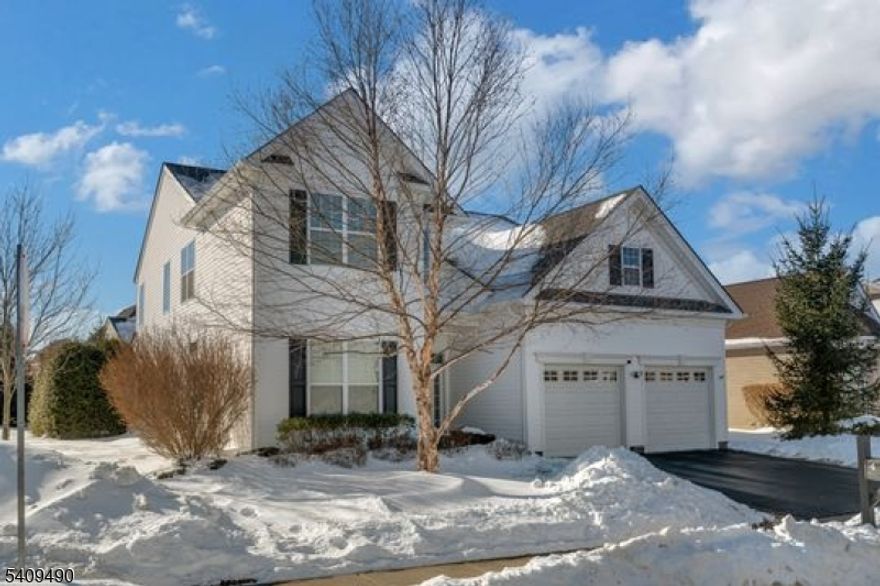 Welcome to The Regency at Flanders a 55+ gated community offering resort-style living. Farmington model built by Toll Bros 2500 sq ft approx is like new, is move-in ready and has many  thoughtful upgrades thru out. The dramatic two-story foyer with wainscoting  opens to the formal dining room with chair rail and shadow box moldings. The kitchen features  granite counters, soft close cabinets, back splash, ss appliances, 5 burner gas cook top, wall oven & microwave, breakfast bar & pantry and opens to the great room with cathedral ceiling, recessed lights &  a wall of windows allowing plenty of sunlight to shine through and is perfect for entertaining. The south facing sun filled  paver patio is bordered by mature arborvitae  trees to make the back yard experience very special & very private. The first floor primary bedroom has been extended for more space  with large walk in closets & tray ceiling. The bathroom features a dual vanity, walk in tiled oversize shower with seat bench. The first floor has 10 ft ceilings. Bedroom 2 and den/office are on the first floor. Second level has 3rd & 4th bedrooms that open to the loft that over looks the great room below. The mechanical room has access to the attic. There is a  clubhouse featuring a  fitness center, billiards, gathering room, outdoor pool, bocce courts, pickle & tennis courts & heated pool and a peaceful pond overlook.Close to highways, mins to shopping and Flanders Valley Golf is located across the street