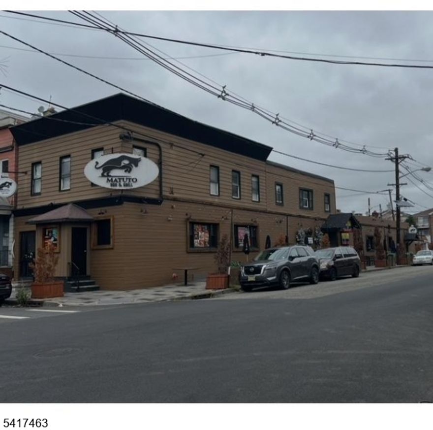 Turnkey Hospitality Asset ? Bar/Restaurant with Two Residential Units ? Ironbound, Newark RARE OPPURTUNITYInvestment-grade mixed-use property offering an established bar/restaurant on the ground floor plus two separate apartments above. Sale includes business entity, all required city licenses/permits, and comprehensive equipment package (commercial kitchen, hood, walk-ins, refrigeration, full bar set-up, tables, chairs, POS). Ideal for owner-operator or investor seeking immediate cash flow.Key features:? Ground-floor restaurant/bar with full commercial kitchen and bar service area? Two 2-bed/1-bath apartments (or specify configuration) with private entrances and separate utilities ? All business licenses & permits transferred with sale (ABC, health, occupancy)? Turnkey: equipment, FF&E, i 3 seperate BAR areas with 2 stage areas with lighting,sound systems and JUMBO TV SCREENS. Capacity for 210 patrons
