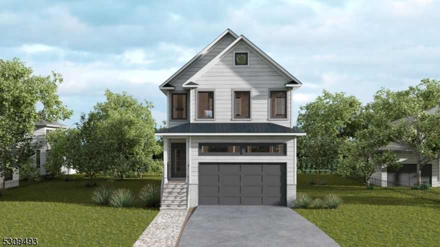 Welcome to this stunning 6 BD, 5 BA new construction custom Colonial, offering 4,000 sq. ft. of luxurious living space across three floors. The open-concept design begins with a grand 2-story foyer featuring elegant hardwood flooring and a custom wrought iron balusters. The main level includes a formal dining room, a guest bedroom with an ensuite full bath, and a spacious family room with an electric fireplace. The chef's kitchen is a highlight, boasting high-end stainless steel appliances, an oversized quartz island with a one-sided waterfall with coordinating tiled backsplash. The modern 46  custom cabinetry with glass uppers, soft close and a butler's pantry to complete this kitchen. Glass sliders lead to a deck and patio, perfect for indoor-outdoor living. On the second floor, discover the lavish Primary Suite with dual walk-in closets, a spa-like ensuite bath, and access to a private balcony. Three additional bedrooms include one with an ensuite bath and walk-in closet, while the other two bedrooms share a full bath. A convenient laundry room completes this level. The fully finished basement features a large recreation room, an additional bedroom, a full bath, and ample storage space. An attached 2-car garage provides additional storage. Modern smart home features include a Ring Doorbell & NEST Thermostat. Conveniently located near downtown, shopping, and highways. 10-YEAR BUILDER'S WARRANTY