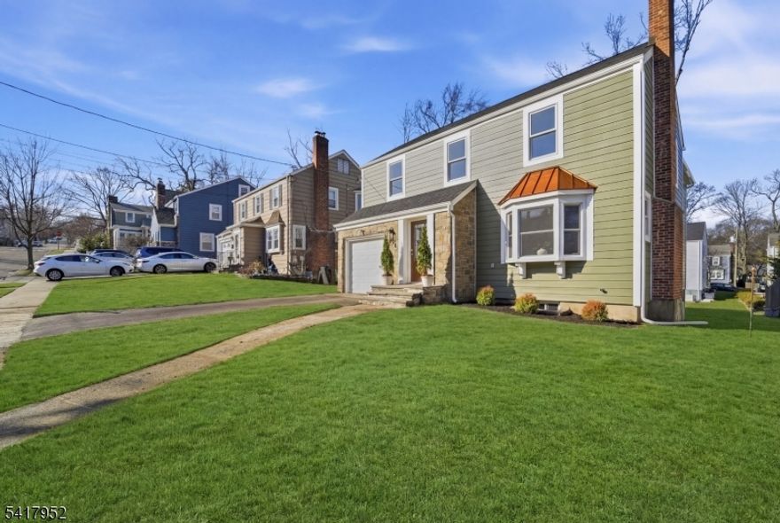 Completely renovated Colonial in Verona's desirable Forest Ave section, thoughtfully rebuilt from top to bottom with a substantial addition. This spacious 5-bedroom home offers a seamless blend of classic charm and modern design. The first floor features a formal living room with fireplace, elegant dining room, a bedroom with en-suite bath, powder room, and a family room that flows into a custom kitchen complete with center island and 8-burner range perfect for entertaining.Upstairs, you'll find three generously sized bedrooms, a full hall bath, a convenient laundry area, and a stunning primary suite featuring two walk-in closets and a spa-like bath with a double stand-up shower and rain shower head. The finished basement provides additional flexible living space.Additional highlights include two brand-new heating and cooling systems, an attached one-car garage, and durable cement board siding. With exceptional craftsmanship and upgrades throughout, this is truly a must-see home.