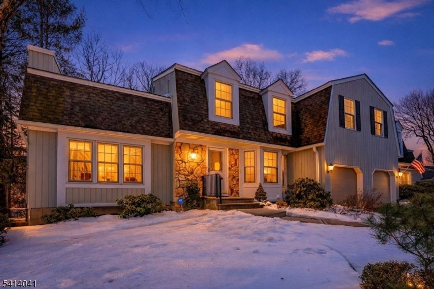 Spectacular Aristocrat End Unit featuring 3 Bedrooms, 3 Full and 1 Half Baths in the sought-after Barons Community. This exceptional residence blends refined updates and sophisticated comfort. The beautifully renovated kitchen includes a large center island, quartz countertops, and stainless steel appliances with quality finishes and thoughtful design. An open-concept seamlessly connects the kitchen to the dining and family room with a vaulted ceiling and a gas fireplace, perfect for hosting gatherings. French doors open to a large enclosed porch offering serene wooded views. The walk-out lower level expands the home's living space with a recreation room with a fireplace, flex room, laundry room, bedroom, and full bath - ideal for guests. Major upgrades, including a powder room, a replacement water heater, a whole-house automatic generator, an exterior garage door and opener, a front railing, and an electric vehicle charging outlet with a dedicated subpanel, provide modern convenience and peace of mind. Residents at the Barons enjoy a newly renovated clubhouse, a heated outdoor pool, and tennis and pickleball courts, offering a lifestyle defined by ease and recreation. Located in prestigious Bernards Twp. renowned for top-rated schools, shopping, and convenient access to direct train service to NYC.