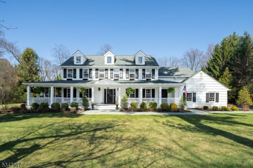 Welcome to 41 Linden Lane, a quintessential classic center hall colonial nestled on nearly half an acre in the prestigious Rolling Hill Neighborhood. This home is on one of Chatham's most sought-after streets. This elegantly designed home offers a blend of timeless charm and modern amenities, perfect for comfortable living and entertaining. Inside there is a spacious layout boasting four bedrooms and three and a half bathrooms. The large family room serves as the heart of the home, providing an inviting space for gatherings, while covered wrap-around porches offer an ideal spot for relaxation and enjoying the serene surroundings. The main level features a bright and airy atmosphere, with a well-appointed kitchen that seamlessly connects to the dining and living areas. Descend to the finished basement, which has additional living space that can be tailored to suit your lifestyle needs be it a home office, gym, or playroom. Ample storage options are found throughout, including two walk in closets in the master suite. Practical amenities include a convenient laundry room, ensuring everyday chores are a breeze. There is also a large unfinished space above the garage totaling more than 750 square feet that you can design into the space you want and need. The exterior is as impressive as the interior, with expansive lawns and a charming porch that enhance the home's appeal. Experience the perfect blend of elegance and casual living in this distinguished Chatham residence.