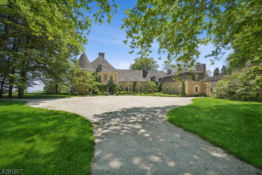 Truly once in a lifetime opportunity to own a one of a kind spectacular estate that is the ultimate in privacy. This spectacular Magazine worthy 46 acre Estate transports you to the South of France! You've never seen anything like it! Stunning original features abound in rooms of grand proportion, soaring vaulted & beamed ceilings, massive fireplaces,  and great natural light from floor to ceiling arched French doors and new Pella windows. Totally renovated to perfection with gourmet eat-in kitchen with top of the line appliances, Subzero refrigerator/freezer, Viking range and Viking dishwasher, and luxurious new bathrooms found in 5-star hotels. You'll love the breathtaking Primary Suite with fireplace, pair of French doors open to Juliet Balcony, walk-in dressing room plus 2 spa-like bathrooms. Also has a first floor guest/in-law suite and an apartment for a caretaker about the 4-car detached garage. Built in 1935, was designed by Adams & Prentice for the late Henry R. Luce and his wife, Lila. Mr. Luce was the founder of Time and Life Magazines. Sycamore, a refined country estate, is finished with limestone and washed aggregate blocks, capped by a tile roof. Manicured surroundings are enhanced by a walled serpentine garden & formal boxwood garden and reflecting pond, all with impressive views of the Somerset Hills. A landmark residence with an impressive history. Farmland Preservation easement so low Taxes.